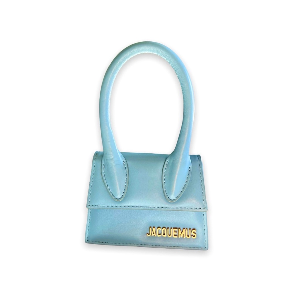 Blue leather mini bag